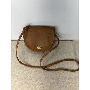 VTG COACH Women’s Mini Shoulder Bag.  Old Leather Brown Orange 0169-010 Sz 7”x6”